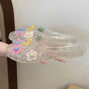 PH | Clear Soft Bottom Womens Flat Half Slippers