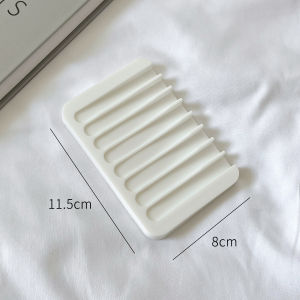 Simple Silicone Soap Dish Draining Rack Anti-Slip Pad for Home Bathroom No Drilling Suction Cup Soap Tray Creative Pure Color