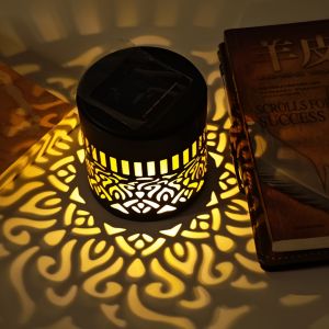 1Pcs/2Pack Solar-Powered Datura Lantern Light Wall Lamp Suitable for Outdoor Gardens Patios and Walkway Decorations.