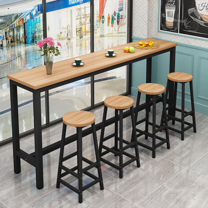 Long thin store bar table