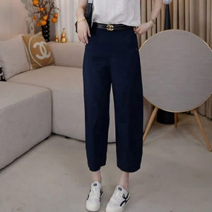 Shalldoer | Bộ đồ hai mảnh thường ngày mùa hè không giống ai Áo thun tay ngắn cổ đứng họa tiết sọc quần ống đứng vải polyester