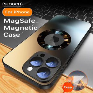 Magnetic MagSafe Matte Phone Case For iPhone 15 14 13 12 11 Pro Max with Glass Lens Protector Cover For iPhone 11 14 15 Plus Soft Edge Shockproof Protective Casing