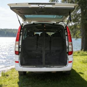 58"x57" Truck Tailgate Mesh Net Magnetic & Strap UV & Bug Protection Convertible Sunshade Tent for Overlanding Camping Travel