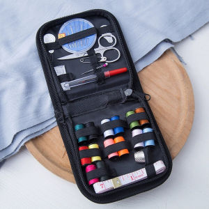 Amoki【Ready in Stock】 27Pcs/set Portable Sewing Kit Home Craft Knitting Tools Organizer with Needle Case for DIY