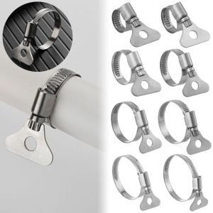 DFGFIN 1Pcs Useful Hardware Exhaust Handle Sealing Stainless Steel Hose Clamps T Bolt Pipe Clip