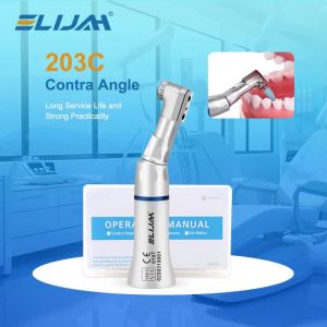 ELIJAH Dental 203C Contra Angle Handpiece 40000rpm Ceramic Bearing E-Type 2.35mm Bur 135°C Autoclavable Dentistry Tool