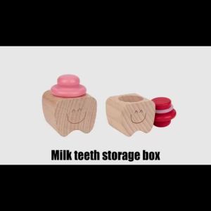 1pc Wooden Baby Tooth Storage Box Solid Wood Childrens Tooth Collection Case Keepsake Box for Kids Milk Teeth Memory Storage