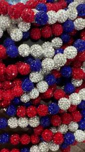 ＜1220＞  Vòng Cổ Bóng Chày  Hip Hop Màu Quả Bóng Kim Cương Vòng Cổ Trang Sức