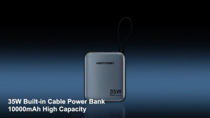 Vention 10000mAh sạc dự phòng 35W PD sạc nhanh xách tay mini Powerbank với cáp cho iPhone 16 15 Pro Max Samsung Xiaomi máy tính xách tay Ốp tích hợp pin dự phòng điện thoại