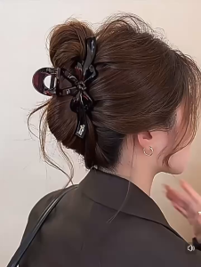 Kẹp tóc càng cua Doudou Cặp tóc nữ Kẹp gắp tóc Kẹp tóc hình nơ Kẹp càng cua Kẹp tóc dày 13cm ZJ177