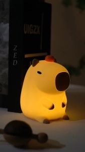💡โคมไฟซิลิโคนนุ่มนิ่มคาปิบาร่า Capybara พร้อมส่ง ไฟหัวเตียงน่ารัก ระบบสัมผัส ไฟกลางคืน ชาร์จUSB ของตกแต่งห้อง ของขวัญ