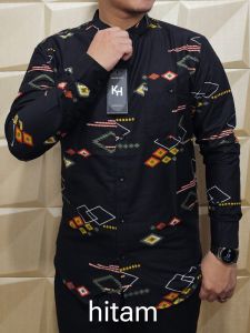 kemko sultan motif jaguard pria lengan panjang cod
