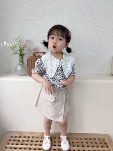 Setelan Baju Anak Perempuan Lengan Pendek Usia 1-4 Tahun / Setelan Baju Katun Anak Perempuan Import