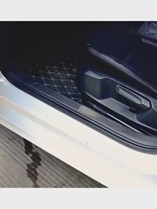 9Pcs print carbon sillplate pelindung pijakan pintu bagasi anti lecet mobil daihatsu sigra