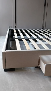 Re-born Te ch Divan Sandaran Laci 180x200 Knockdown Dipan Headboard Tempat Tidur Modern Minimalis Taylor