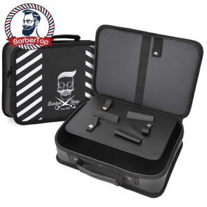 ช่างทำผมสองชั้นความจุมากสี่เหลี่ยมชุดตัดผมมืออาชีพแบบพกพา