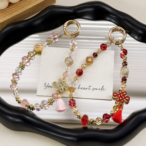 Clove Short Tassel Mobile Phone Chain Key Ring Bag Charm Decorative Rope Chinese Style Womens Fashion Accessories