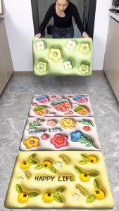 Bathroom Non-Slip Floor Mat Cartoon Cute Diatom Mud Absorbent Soft Cushion Toilet Quick Drying Floor Mat Kitchen Floor Mat