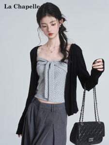 La Chapelle | Sunscreen Lightweight Dot Bow Tie Sleeveless Top