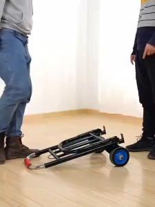 Folding Handcart Portable Handcart with Adjustable Handle Truck for Climbing Stairs Shopping Home Transportation Luggage Trailer