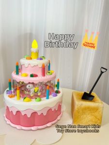 3 4 5 Year Old Birthday Gift Realistic Cake Extinguishable Educational Toy