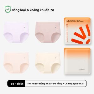 Quần lót tam giác AIMO cho nữ vải cotton nguyên chất kháng khuẩn thoáng khí