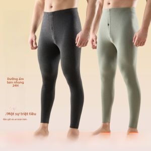 MiiOW | Quần ống đứng dày ấm áp cho nam mùa thu đông quần lót không đường may lót lông cừu quần dài mặc trong quần dài