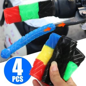 4 cái/bộ tay nắm mô tô nhiều màu sắc bao gồm cao su mềm Grip chống trượt tay lái bảo vệ tay lái phổ điện bảo vệ tay lái