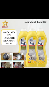 Chai dung dịch tẩy rửa nồi lavabo inox bồn rửa Denkmit làm sạch sáng bóng chống oxi hóa inox chai 750ml Nhập Khẩu Đức