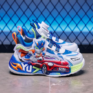 KUOBURENSHENG | Anti-Slip Rotating Buckle Light-Up Kids Sports Shoes