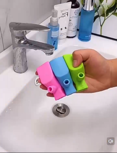 ZH409 Silicone Faucet Extension Joint Kids Baby Hand Washing Device Water Guide Trough Splash-proof Water Nozzle