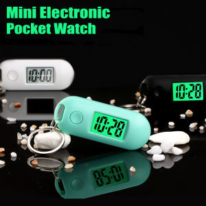 Sinh viên Đồng Hồ Móc Khóa im lặng phát sáng kỹ thuật số Đồng hồ treo tường điện tử sinh viên Đồng hồ học tập móc chìa khóa xe ô tô dễ thương sáng tạo màu kẹo Quà Tặng