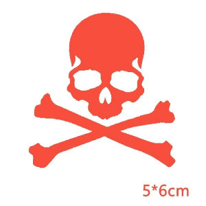 1pc Bike Sticker 5x6cm Fixed Reflective Gear Skeleton Sticker Fluorescent Skull MTB Reflector Decal Accessories Pegatinas