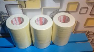 Cây băng keo xốp vàng trắng 2 mặt 2.4 cm ( loại cây 10 cuộn dài 6 m ) dán đồ dùng học tập và trang trí lót ráp kính độ kết dính tốt