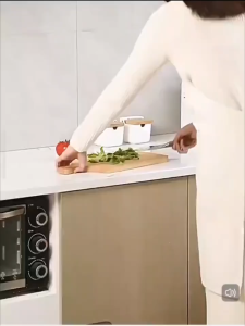 OHHDEER  Tong Sampah Gantung Lipat - Foldable Kitchen Hanging Trash Bin Space Saving Cabinet Waste Bin