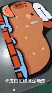 Bathroom Cartoon Diatom Mud Floor Mat Toilet Absorbent Foot Mat Porch Entrance Door Mat