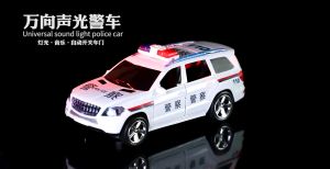 Hot selling new childrens police car toy oversized open door police car electric universal toy car model light music boy gift