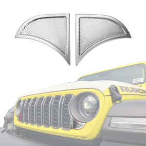 Front Bumper Guard Grille Insert Cover Trim Protector for Jeep Wrangler JL Gladiator JT 2024 2025+ Rubicon Exterior Accessories