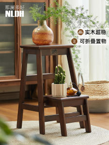 Rustic Solid Wood Plant Stand Luxury Sensation Floor Mounted Living Room Balcony Flower Pot Holder Succulent Rack No Assembly