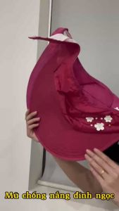 Mũ đính ngọc rộng vành thời trang