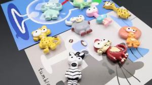 Cute Animal Style Big Eye Flamingo Lion Leopard Elephant Giraffe Resin Fridge Magnets Strong Magnetic Sticker Push Pin DIY Decor