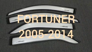 กันสาดประตู คิ้วกันสาด กันสาด สีบรอนเงิน โตโยต้า ฟอร์จูนเนอร์ Toyota Fortuner 2005 2006 2007 2008 2009 2010 2011 2012 2013 2014 ใส่ร่วมกันได้
