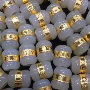 999 Gold Wada Jade Wrap 6 Words Mantra Lucky Pendant with Chain Necklace