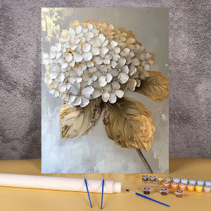Modern Paint By Numbers Hydrangea Coloring By Numbers On Canvas Figure Paint With Numbers Handicraft For Adults Decor Room Wall