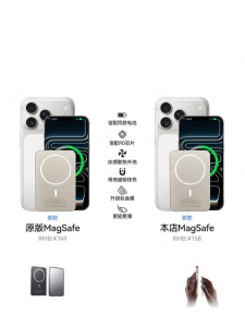 AXAN | Airplane Portable Magnetic Fast Charging Wireless Thin Lightweight Power Bank 10000mAh