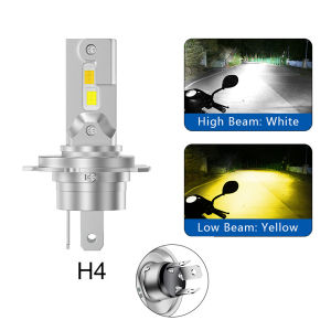KEVANLY | 1x H4 LED Motorcycle Headlight H6 BA20D P15D CSP Led White Yellow Hi/Lo Beam Spotlight Motorbike Scooter Running Lamp 12V