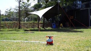 ของเล่น น้ำพุแคตตัส สเปรย์น้ำกลางแจ้ง ต่อกับก็อกน้ำเล่นได้ ของเล่นในสวนสำหรับเด็ก พร้อมไม้เบสบอลและลูกเบสบอล หัวฉีดน้ำพุ