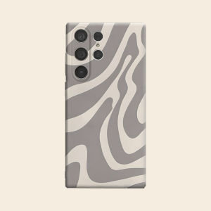 BILIBILI | Gray Abstract Wave Luxury Fashion Full Lens Protective Case for Samsung Galaxy S26 S25 S24 A56 A36 Plus Ultra