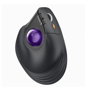 ProtoArc Vertical Wireless Trackball Mouse EM05 NL Bluetooth Ergonomic Rollerball Mouse Rechargeable Computer Laptop Thumb Mice