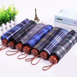 Large Three-person Checkerboard Reinforced Umbrella